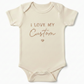 Personalized I Love My Custom Embroidered ONESIES® Bodysuit Z185
