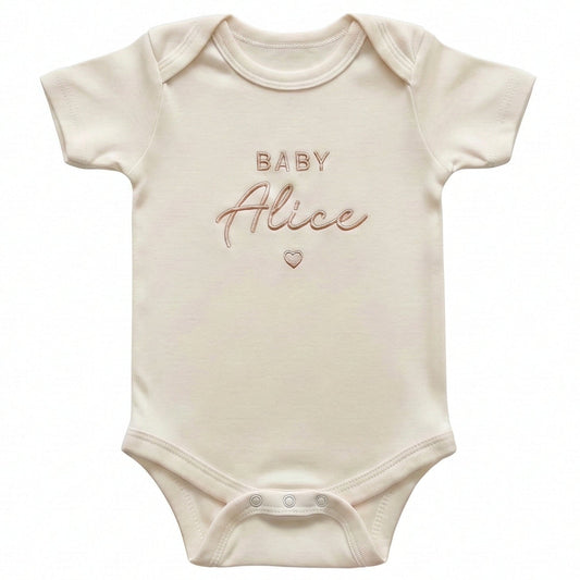 Custom Embroidered Personalized Baby Name ONESIES® Bodysuit Z188