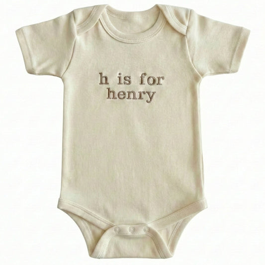 Embroidered Custom Name B is for Baby Personalized ONESIES® Bodysuit Z19