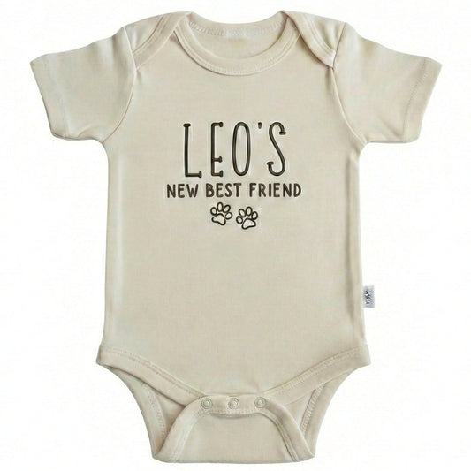 Custom Embroidered Pet's New Best Friend ONESIES® Bodysuit Z195