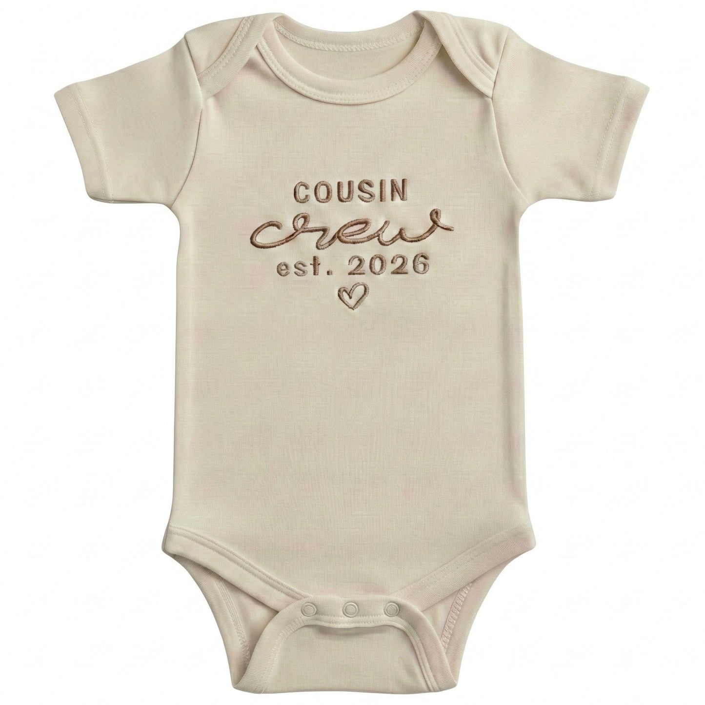Custom Embroidered Cousin Crew est. Date ONESIES® bodysuit Z196