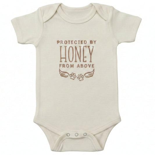 Custom Embroidered Protected By Our Pet From Above ONESIES® Bodysuit Z198