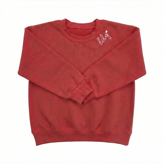 Custom Name Neckline Embroidery Toddler and Youth Sweatshirt Z219