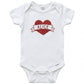 Custom Embroidered Baby Name in a Filled Heart ONESIES® Bodysuit Z222