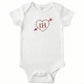 Custom Embroidered Baby's Initials, Cupid's Heart ONESIES® Bodysuit Z224