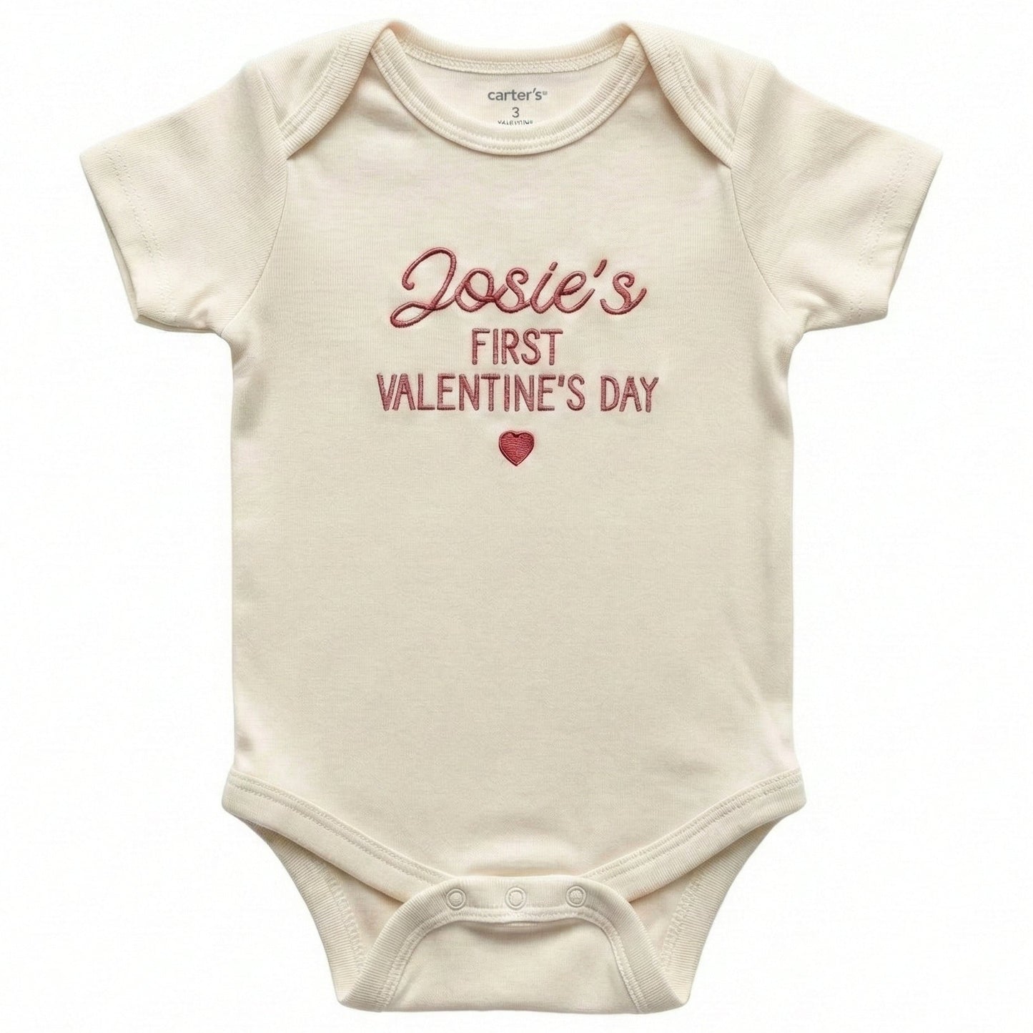 Custom Embroidered Baby's First Valentine's Day ONESIES® bodysuit Z225