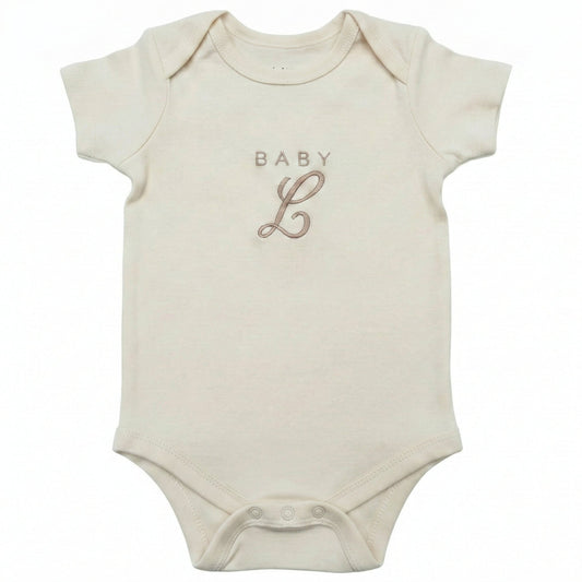 Custom Embroidered Baby Initial Personalized ONESIES® Bodysuit Z24