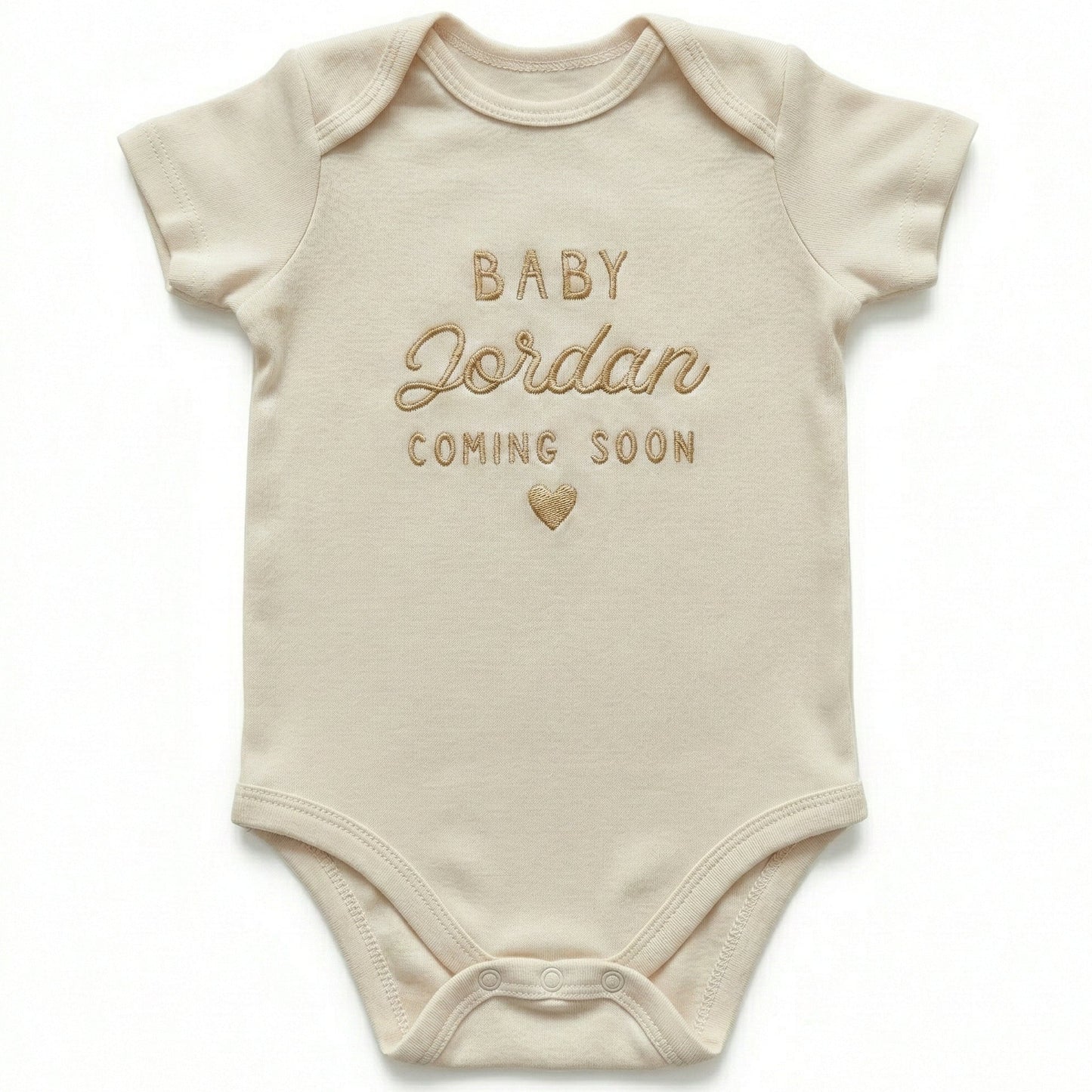 Embroidered Custom Name Baby Coming Soon ONESIES® Bodysuit Z25
