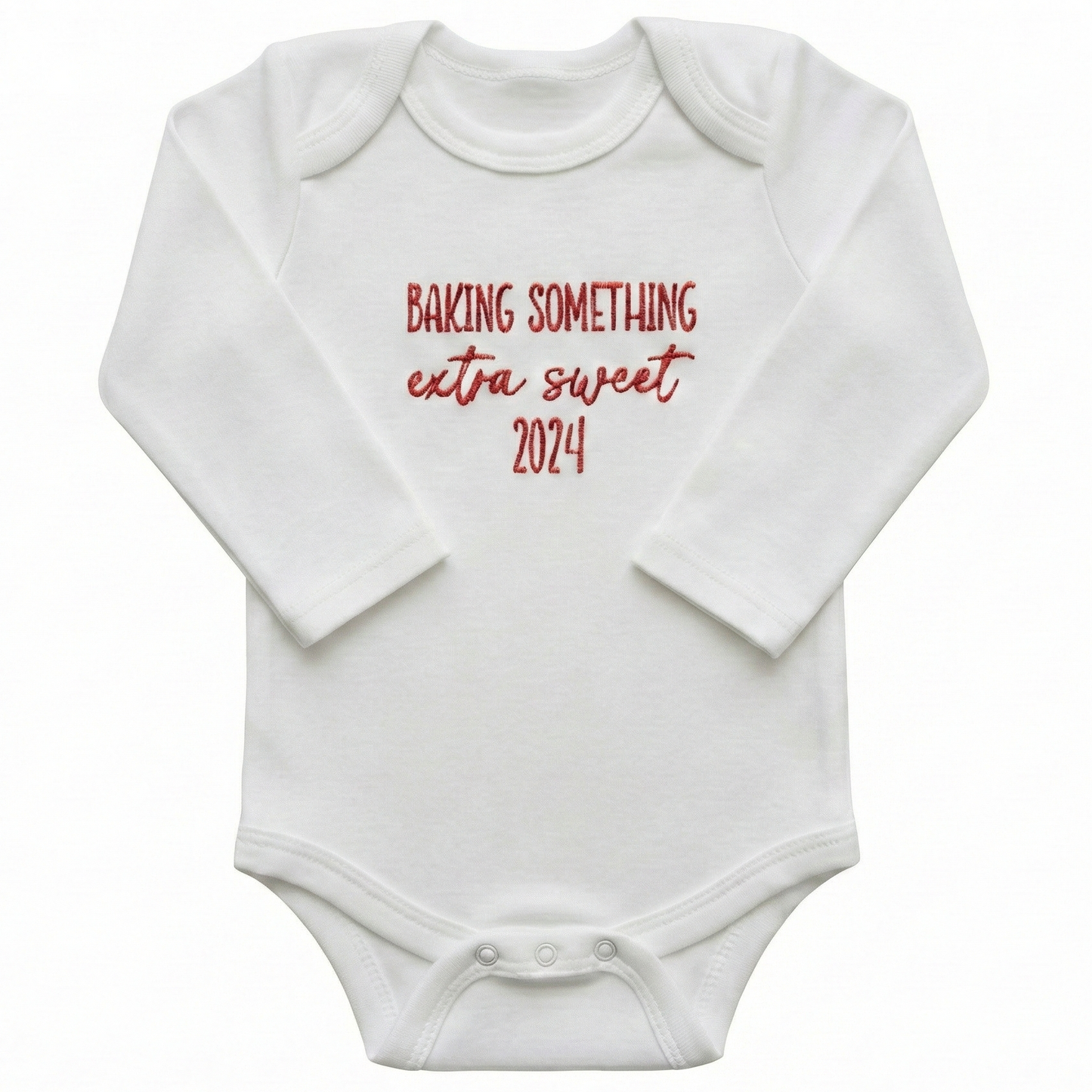 Embroidered Custom Date Baking Something Sweet ONESIES® Bodysuit Z26
