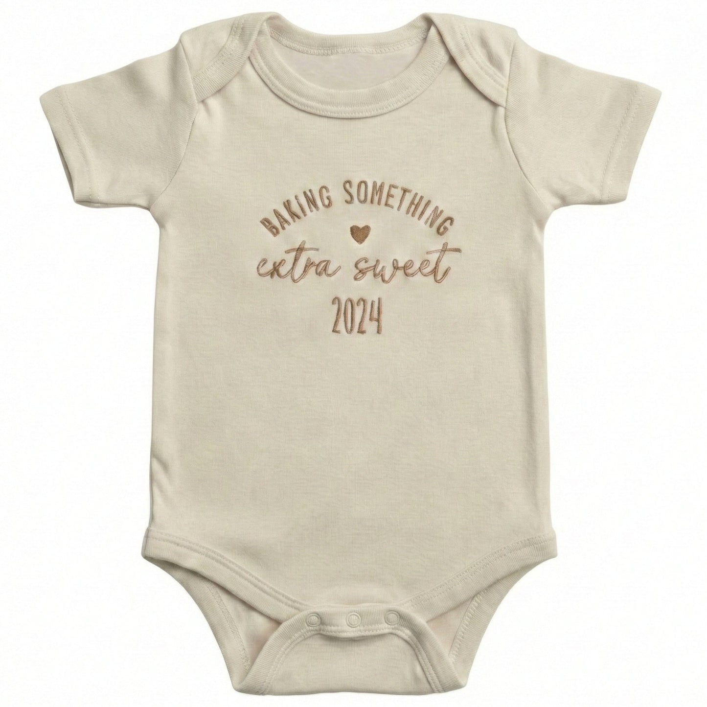 Embroidered Custom Date Baking Something Extra Sweet ONESIES® Bodysuit Z27
