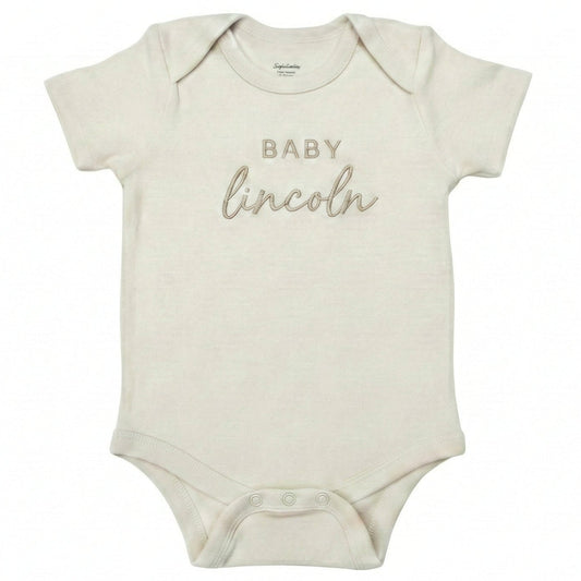 Custom Embroidered Baby Name Personalized ONESIES® Bodysuit Z2