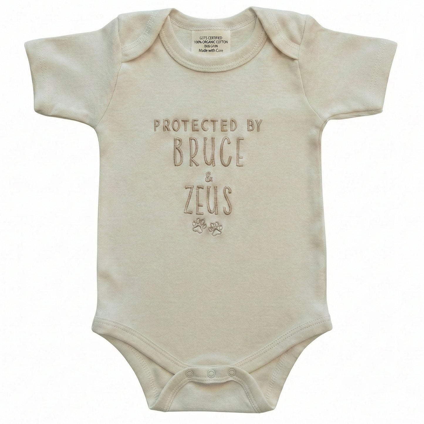 Custom Embroidered Protected By Our Pets ONESIES® bodysuit Z3