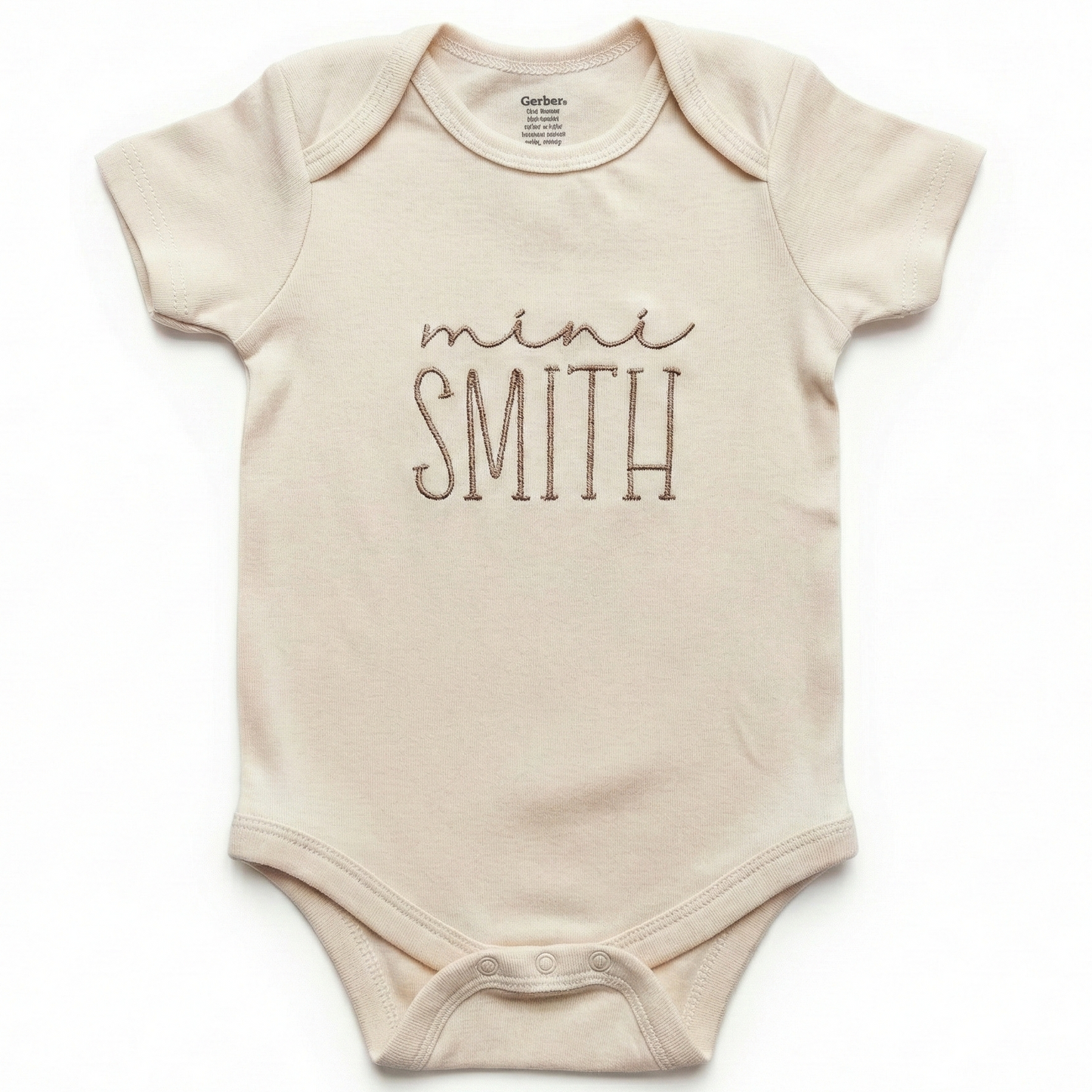 Custom Embroidered Mini Personalized Name ONESIES® Bodysuit Z31