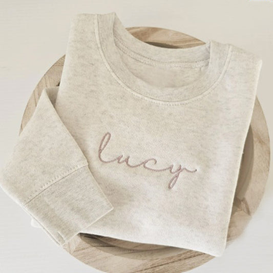 Embroidered Custom Name Toddler Sweatshirt Youth Sweatshirt, personalized apparel Z41