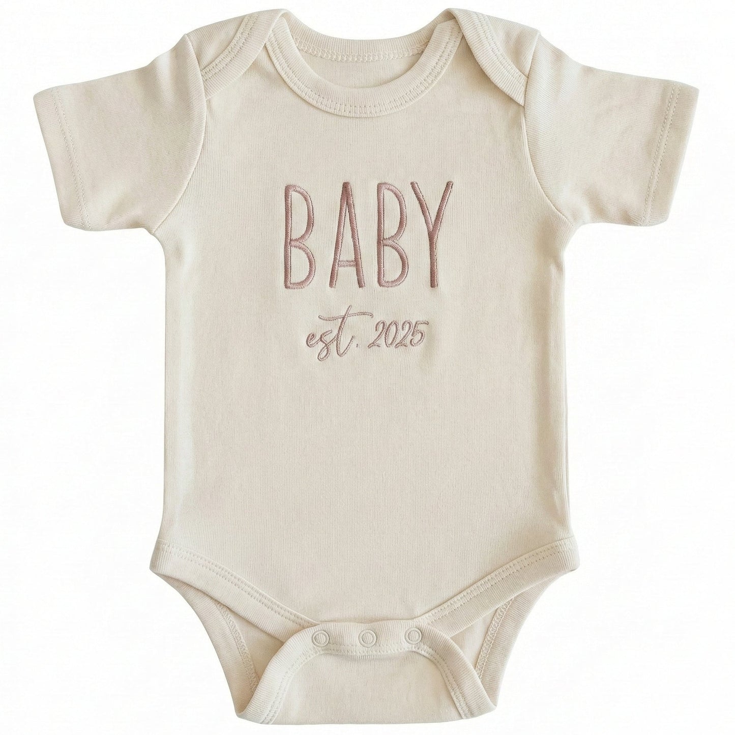 Custom Embroidered Baby Est. Personalized Date ONESIES® Bodysuit Z44