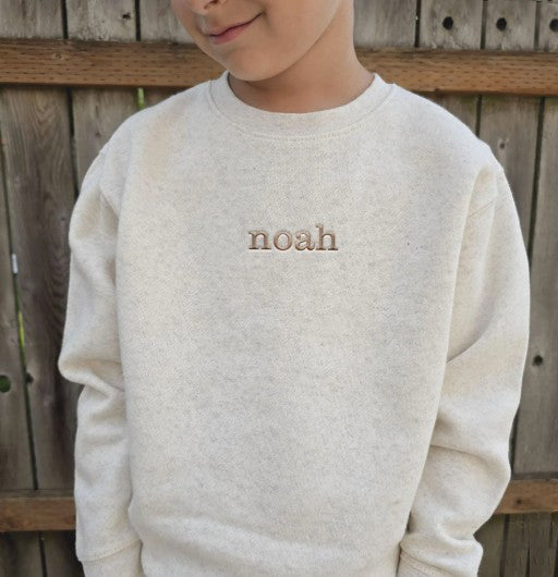 Embroidered Custom Name Toddler Sweatshirt Youth Sweatshirt, personalized apparel Z59