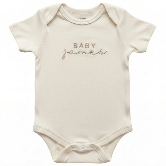 Custom Embroidered Baby Name ONESIES® Personalized Baby Bodysuit Z63