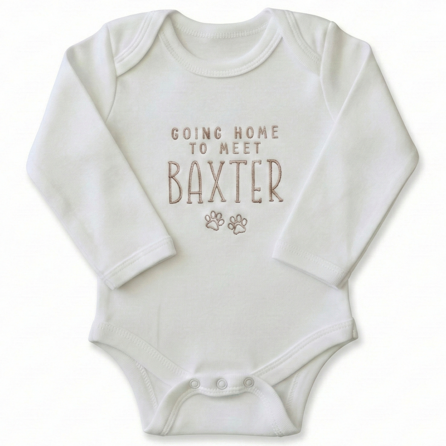 Custom Embroidered Going Home to Meet Our Pet ONESIES® bodysuit Z7