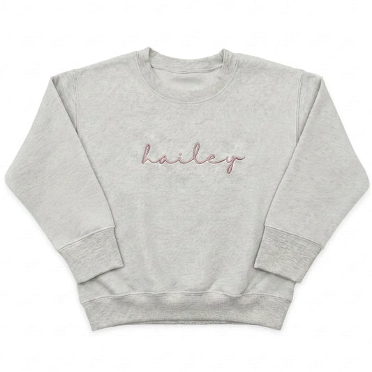 Embroidered Personalized Name Toddler and Youth Sweatshirt Z90