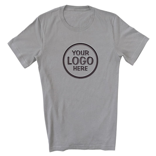 Custom T-Shirt Logo Short Sleeves T-Shirt Center Chest Embroidery
