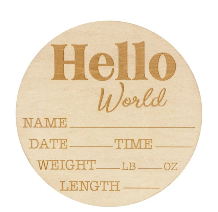 Wooden Milestone Birth Announcement Sign