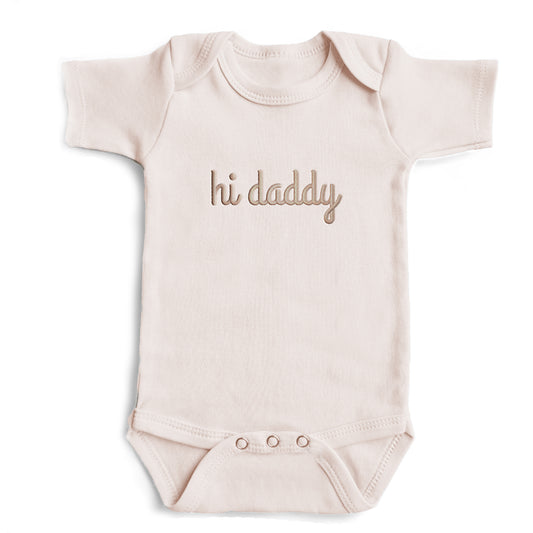 Embroidered Hi Daddy ONESIES® Baby Bodysuit MOMDAD 104
