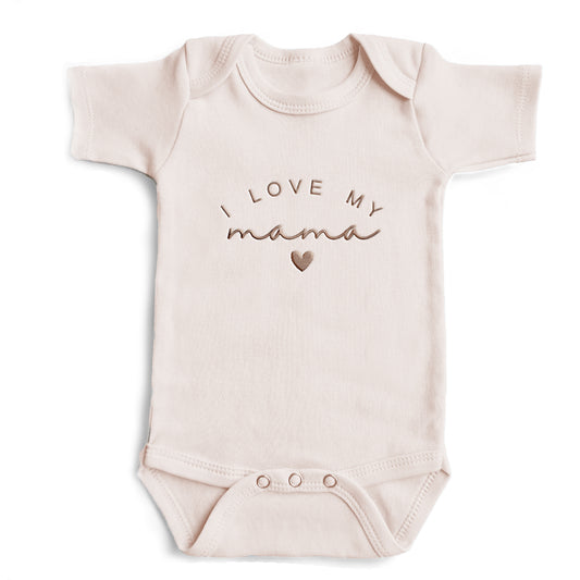 Embroidered I Love My Mama ONESIES® Baby Bodysuit MOMDAD 112
