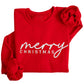 Embroidered Merry Christmas Holiday Sweater H61