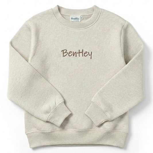 Embroidered Personalized Name Toddler and Youth Sweatshirt Z163